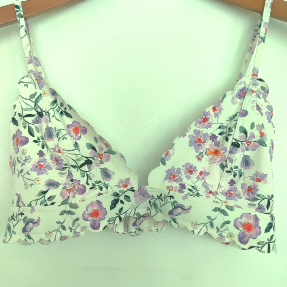 H&M Floral Bikini Top Size 2